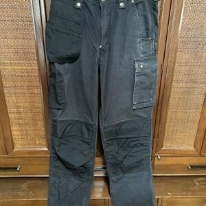 Carhartt Black Men's Cargo Work Pants with Pockets for Kneepads